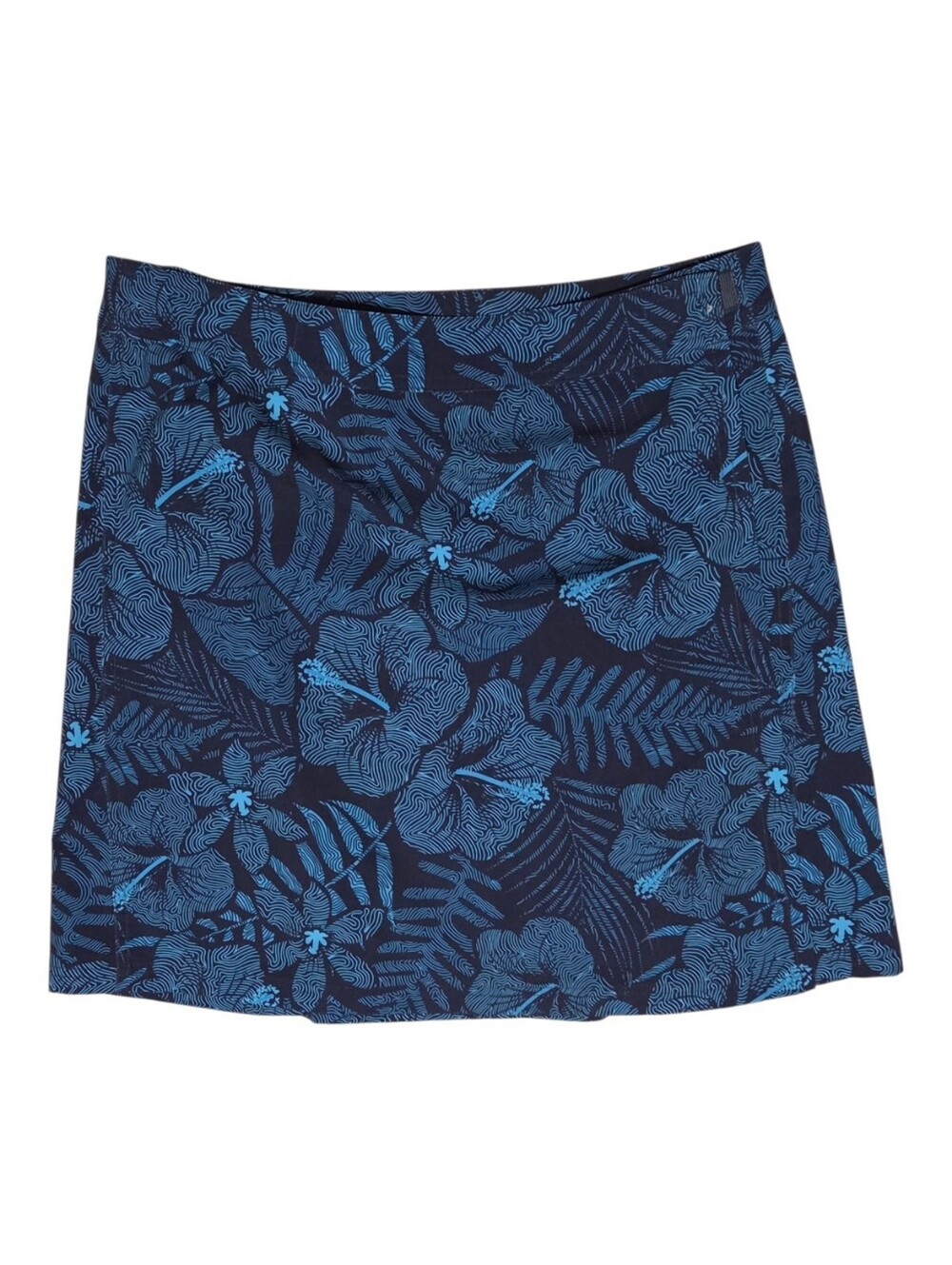 RipSkirt Hawaii Maui Moonlight Blue Floral Wrap Skirt Size Medium